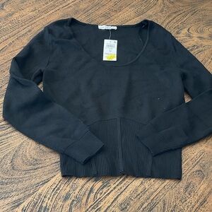 Black Scoop Neck Sweater